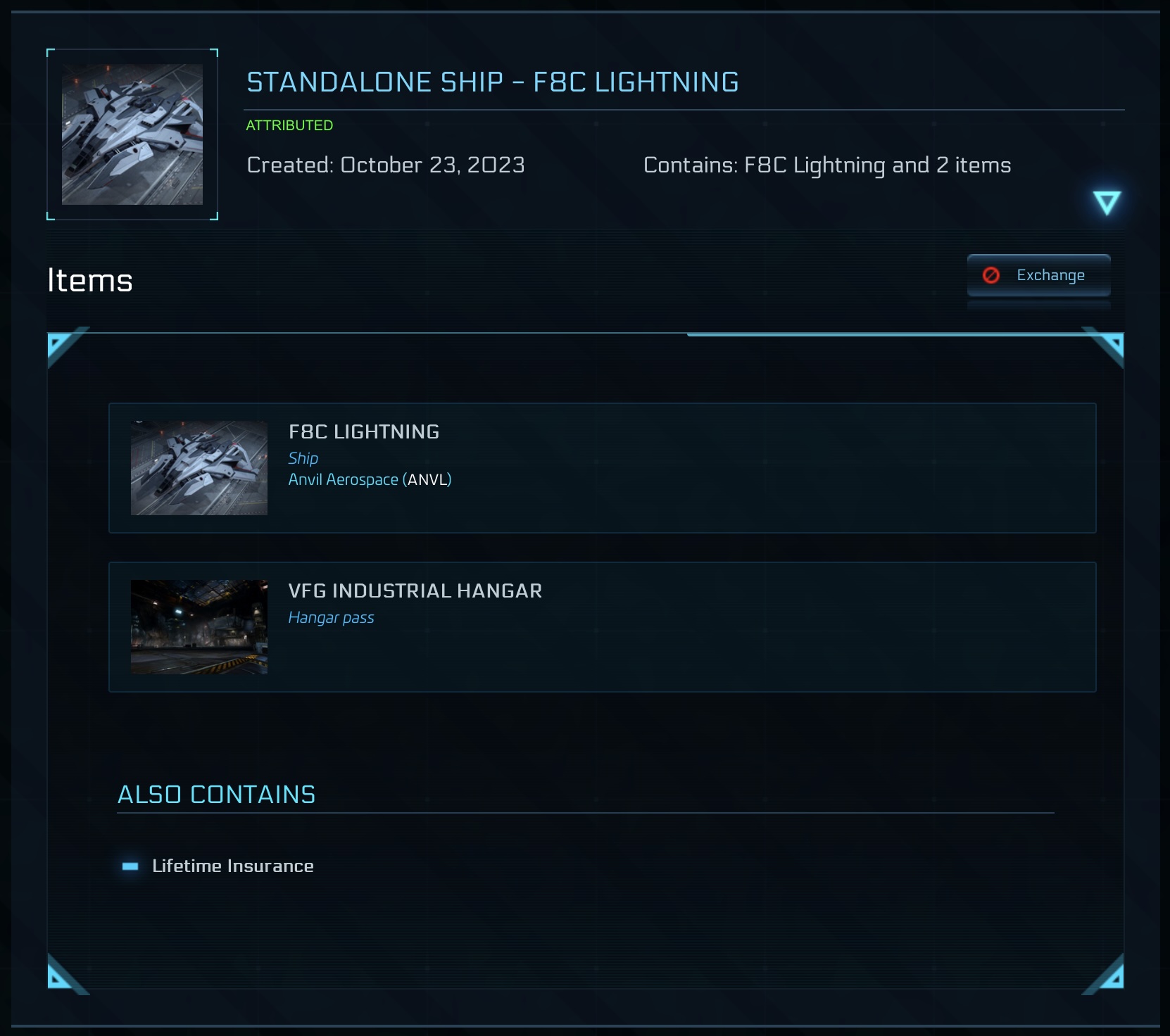 Standalone Ship - F8C Lightning